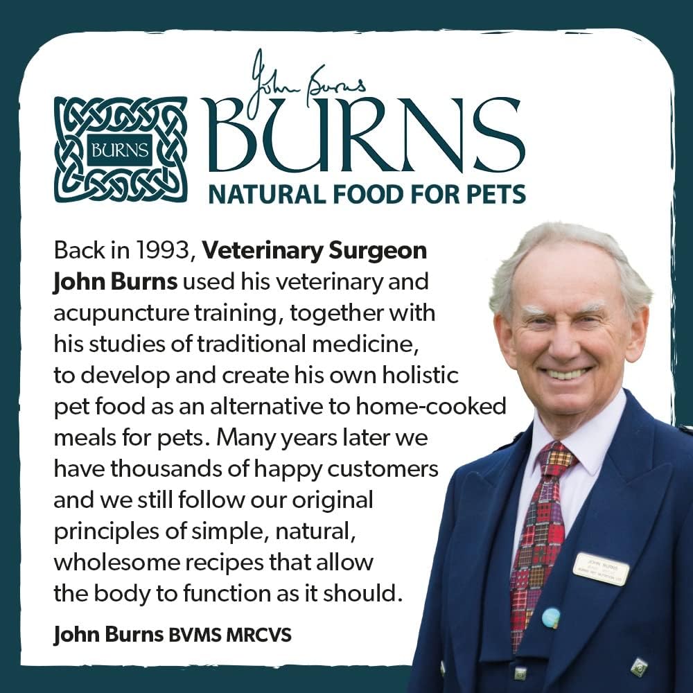 Burns Pet Nutrition Hypoallergenic Complete Dry Dog Food Adult and Senior Dog Weight Control Chicken and Oats 12 kg