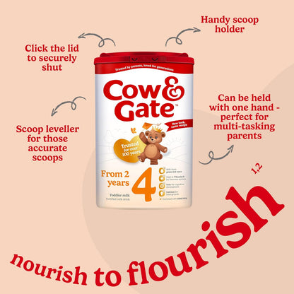 Cow & Gate 4 Toddler Baby Milk Powder Formula, 2-3 Years, 800 g (Pack of 6)