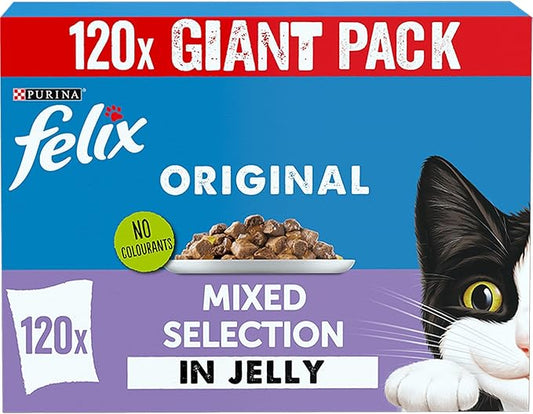 FELIX Original Mixed Selection in Jelly Wet Cat Food 120x85g
