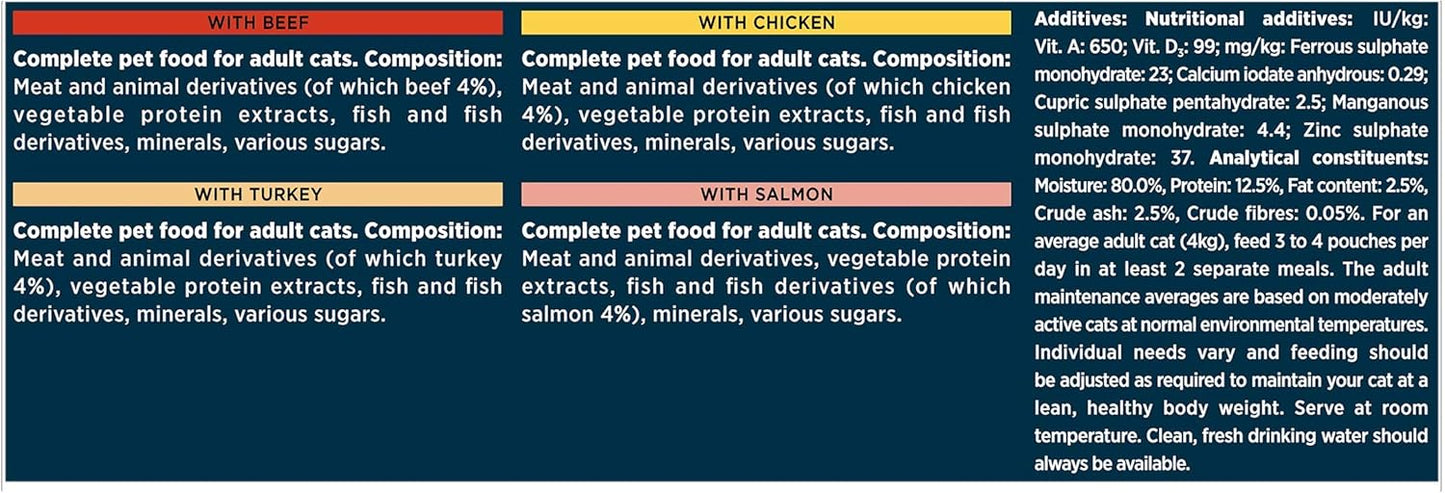 GOURMET Perle Connoisseur's Duo Mini Fillets in Gravy Wet Cat Food 12x85g (Pack of 4)