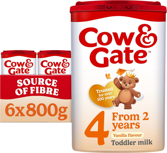 Cow & Gate 4 Toddler Baby Milk Powder Formula, 2-3 Years, 800 g (Pack of 6)