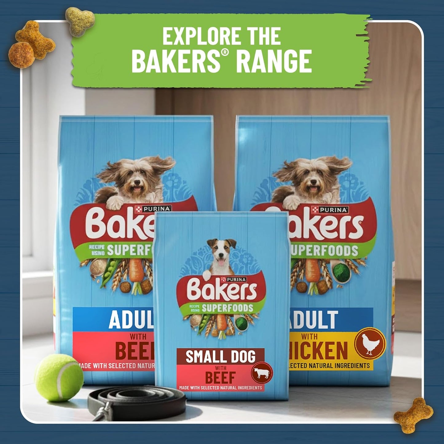 BAKERS Superfoods Adult Dry Dog Food Beef with Vegetables 14kg Pack