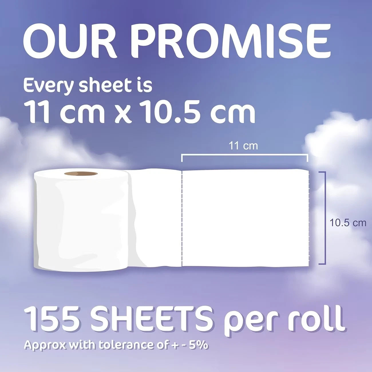 Premium Quilted Toilet Paper 18 Rolls of 3-Ply | Generous Length per Roll | Luxuriously Soft, Strong & Highly Absorbent Toilet Tissue